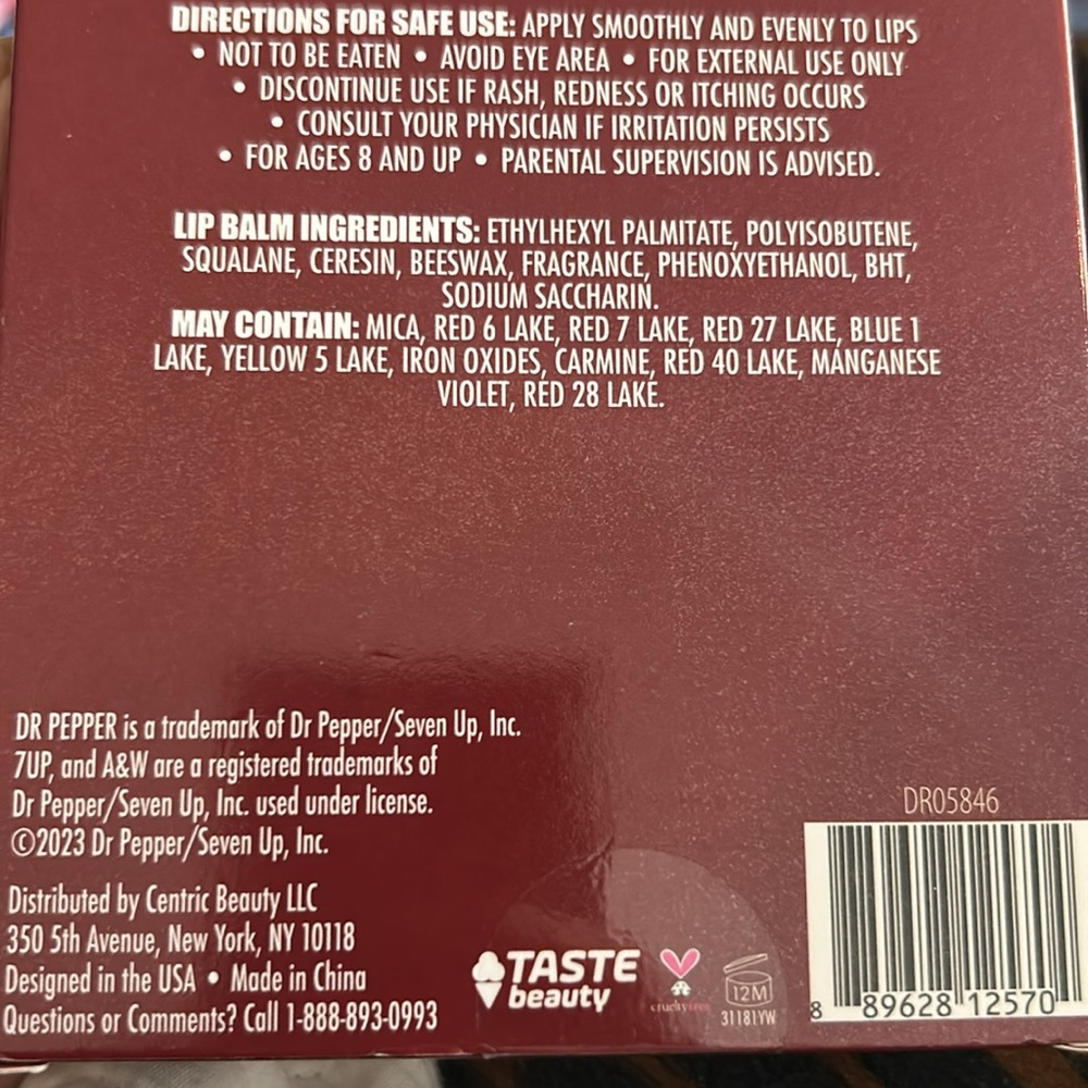 DR. PEPPER Taste Beauty Flavored Lip Balm Set - (4 Lip Balms) ~ SEALED NEW Gift - Picture 5 of 5